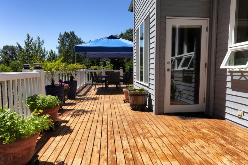 Modern deck with seating